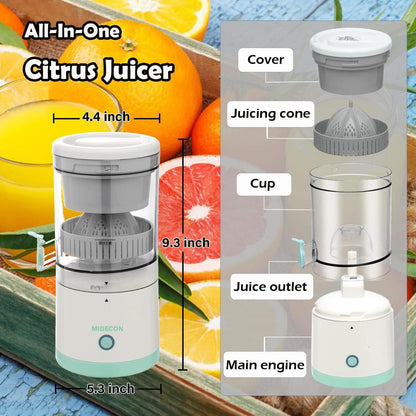 Wireless Rechargeable Citrus Juicer with USB Charging